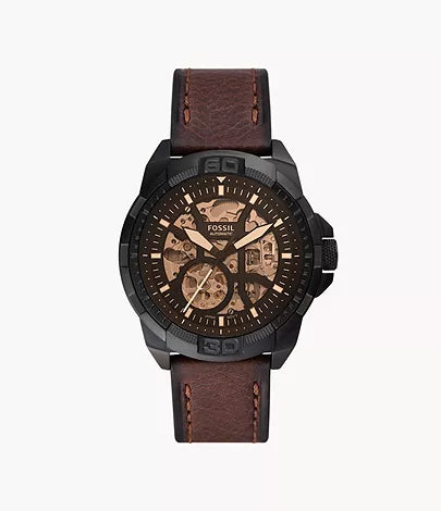 FOSSIL BRONSON AUTOMATIC BROWN LEATHER