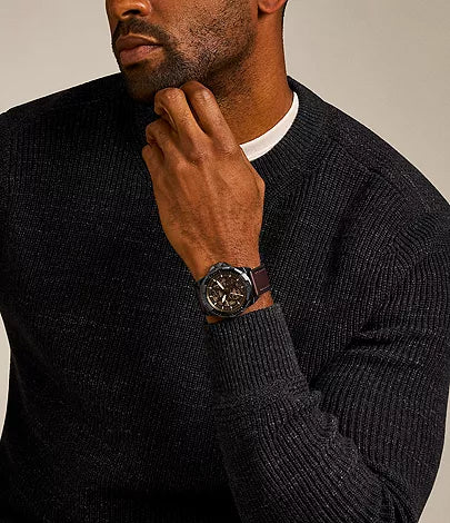 FOSSIL BRONSON AUTOMATIC BROWN LEATHER