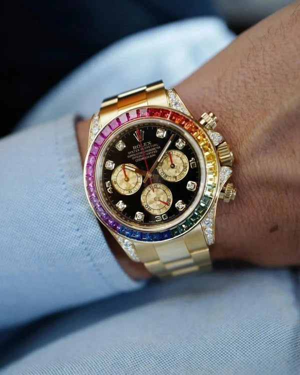Rolex Daytona Diamond Rainbow Gold TOP PRIMIUM QUALITY WATCH